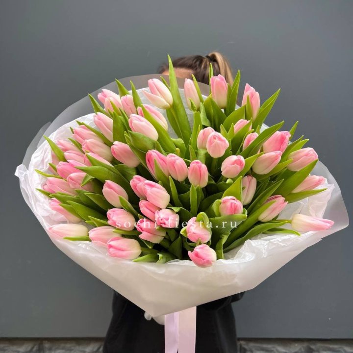 Букет тюльпанов нежно-розовых в Рыбинске