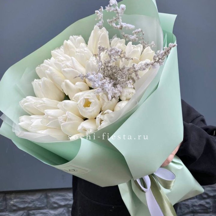 Букет белых тюльпанов "Бьянко" в Рыбинске