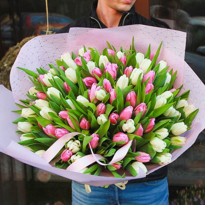 101 тюльпан микс в Рыбинске