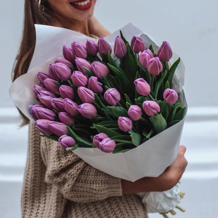 39 сиреневых тюльпанов в Рыбинске
